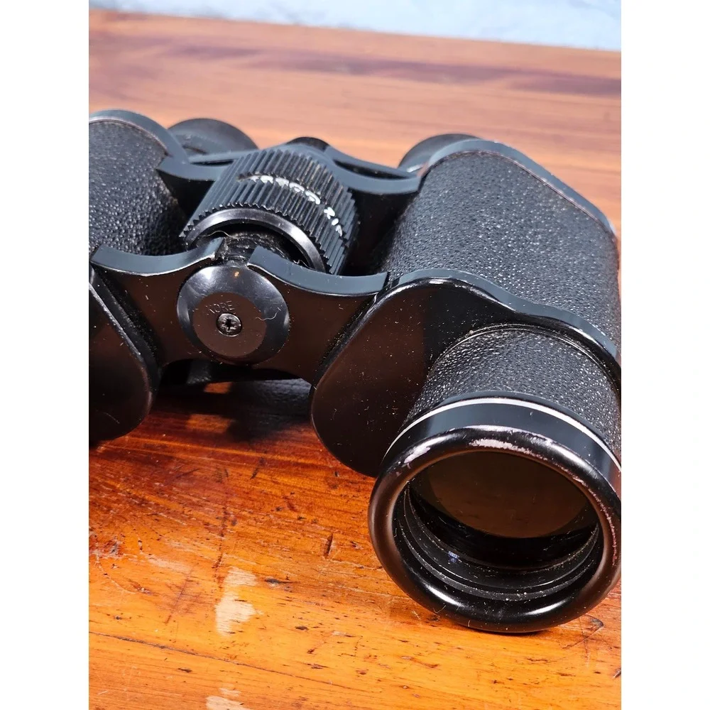 Vintage Tasco Zip 7x35 Binoculars with Case Fully Coated Optics